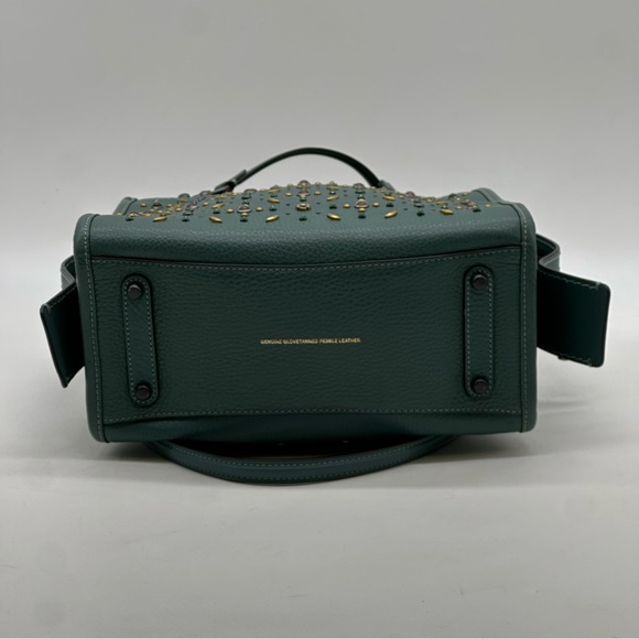 Coach Rogue 25 Green Pebbled Glove Tanned Leather With Prairie Rivets Satchel - Picture 10 of 10